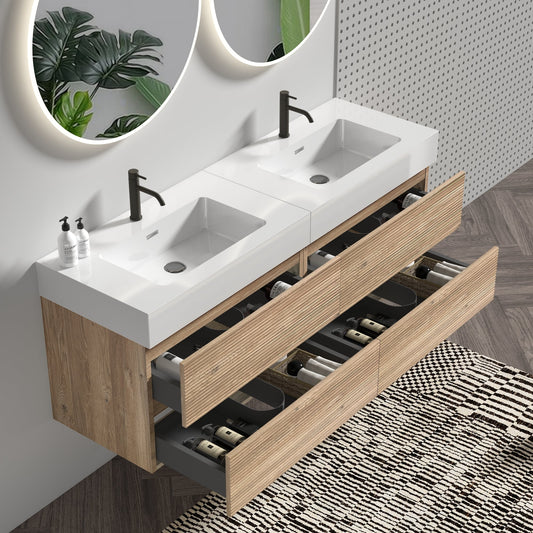 Grace 60" Bathroom Vanity with Double Drawers