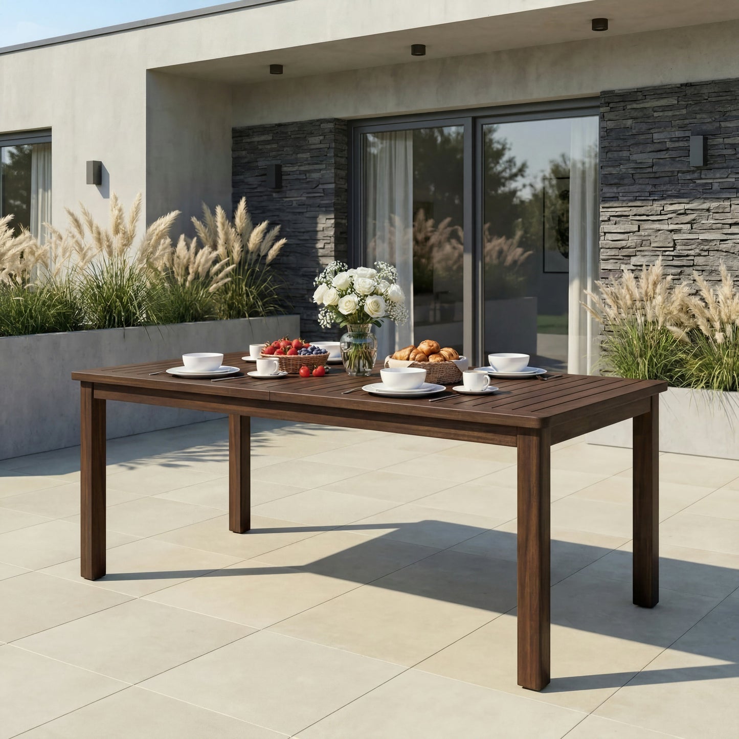 Rectangular Acacia Outdoor Dining Table