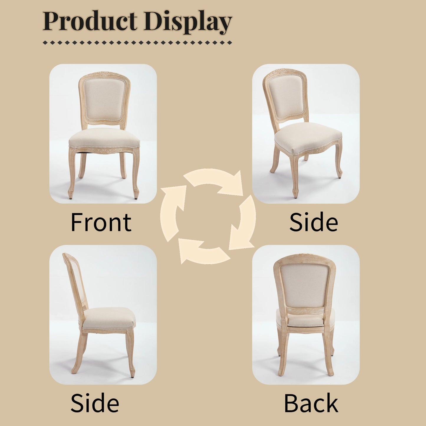 French Country Dining Chairs Set of 2