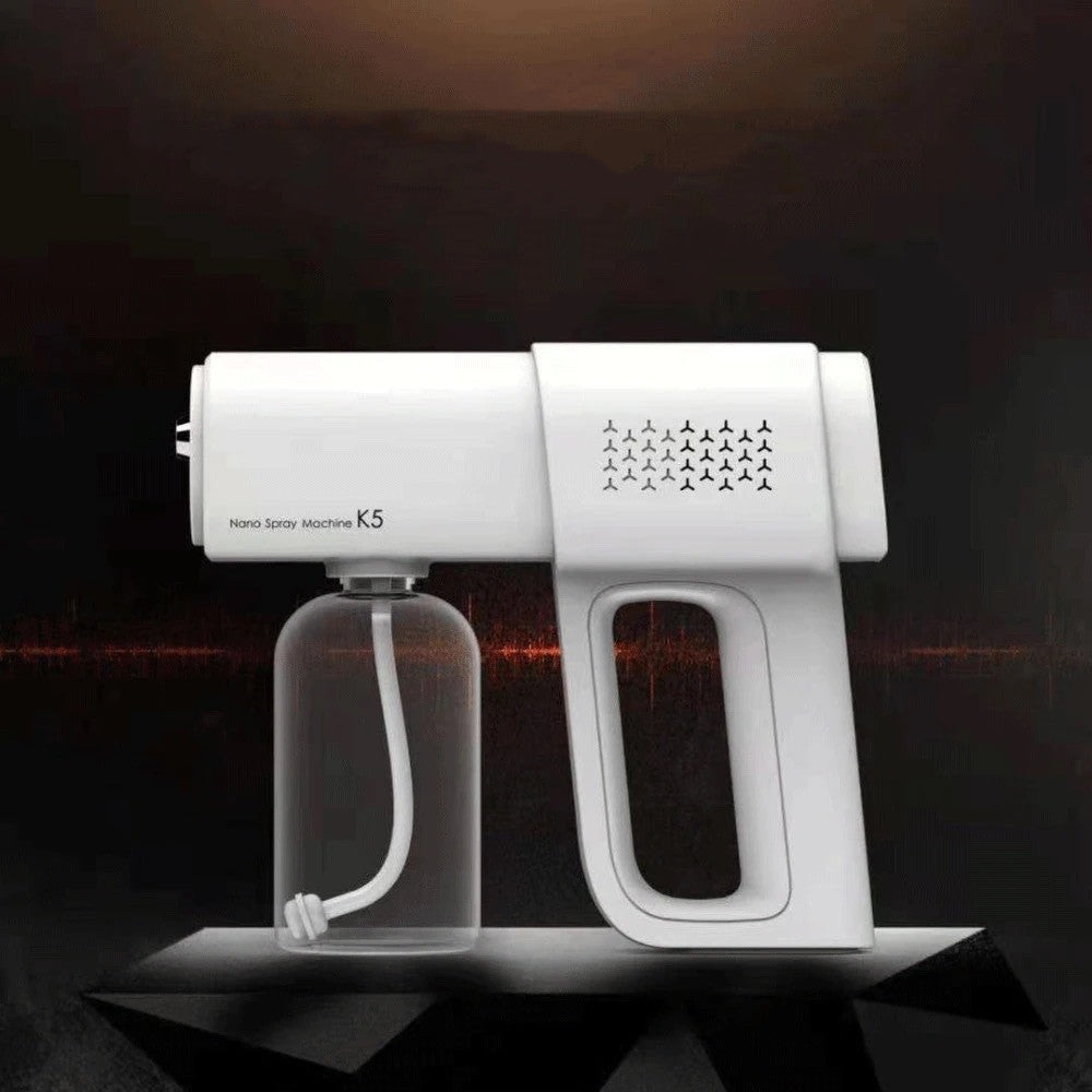 Handheld Nano Steam Sanitizer Gun - Wireless USB Disinfection Spray for Home, Car, and Blue Light Sanitizing