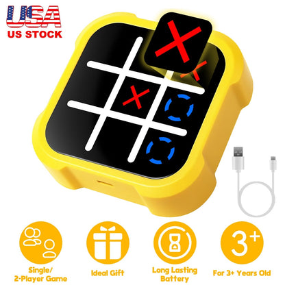 3 In 1 Electric Tic Tac Toe Game Memory Flash Whack Mole Game Portable Travel Game Classic Board Games For Adults and Kids Aged 3+