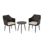 Kenneth 3 Pieces Chat Set Outdoor Furniture - Brown Multi