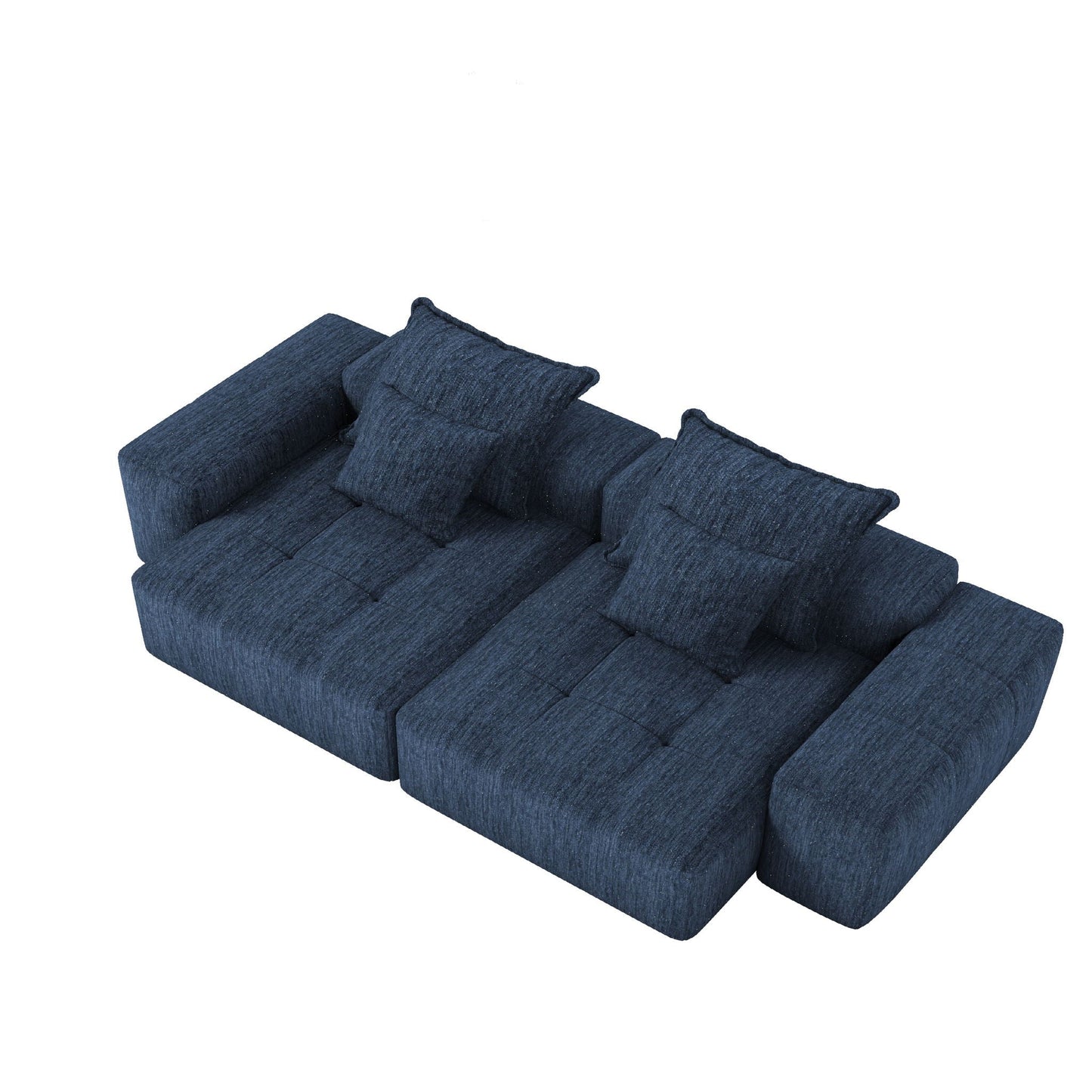 Modern Oversized DIY Combination Modular Sectional Sofa With Pillows