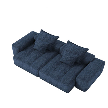 Modern Oversized DIY Combination Modular Sectional Sofa With Pillows