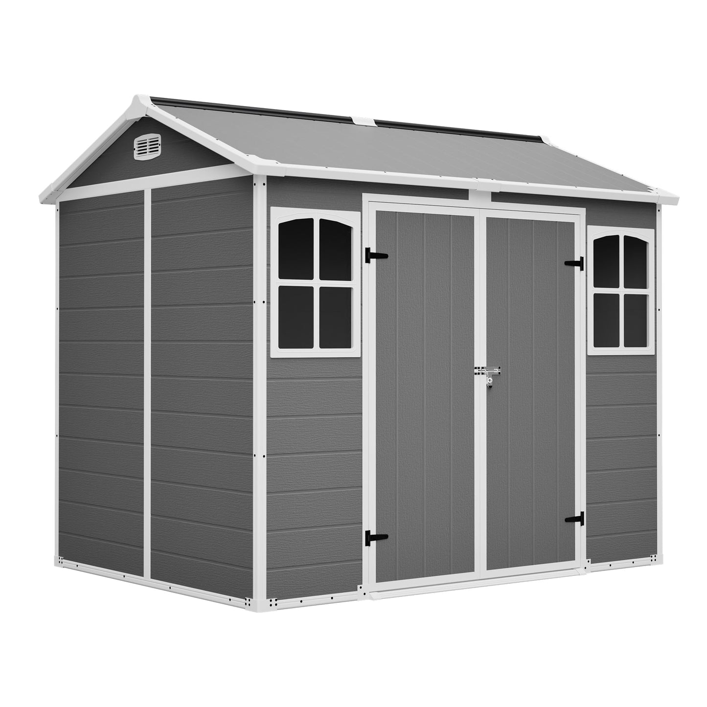 Plastic Utility Shed 8x6 ft with Floor – Lockable Storage Shed