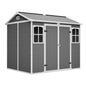 Plastic Utility Shed 8x6 ft with Floor – Lockable Storage Shed