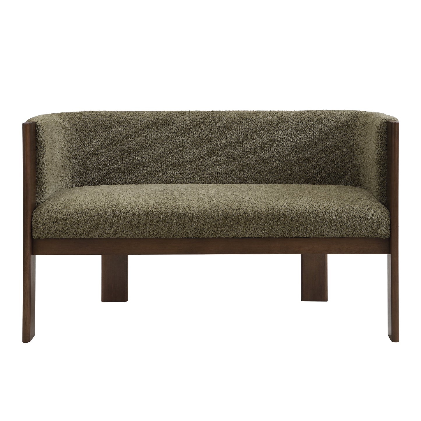 48.5" Upholstered Solid Loveseat (Walnut+Green)