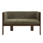 48.5" Upholstered Solid Loveseat (Walnut+Green)