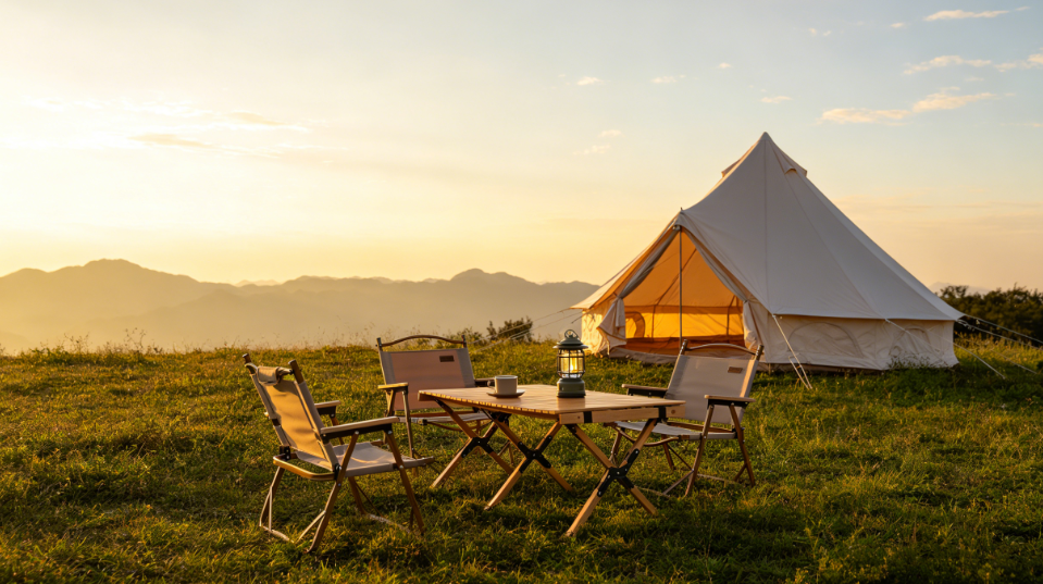 Oxford Bell Tent for Family Camping - Spacious 13.1ft Yurt with Stove Jack