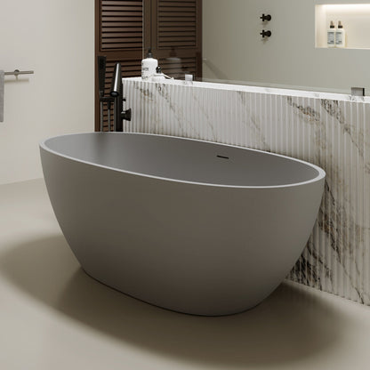 67" Freestanding Bathtub with Pop-up Drain