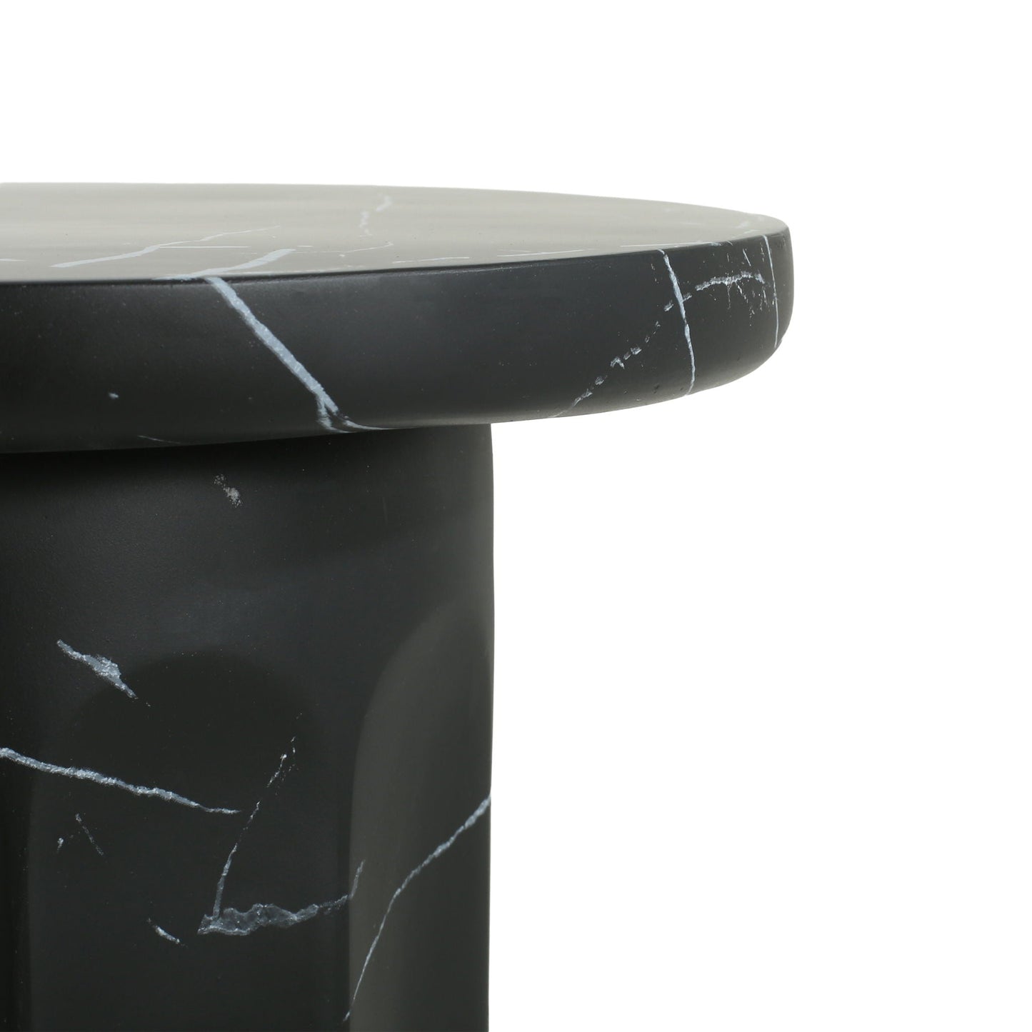 Outdoor Lightweight Concrete Marble Effect Side Table