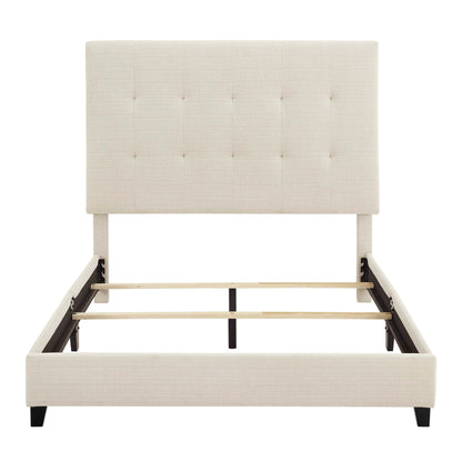 Tufted Upholstered Headboard Platform Bed