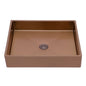 19" X 15" Stainless Steel Bathroom Sink With Pop Up Drain, Nano Surface - Rose Gold