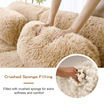 114'' Soft And Fluffy Modular Sectional Sofa