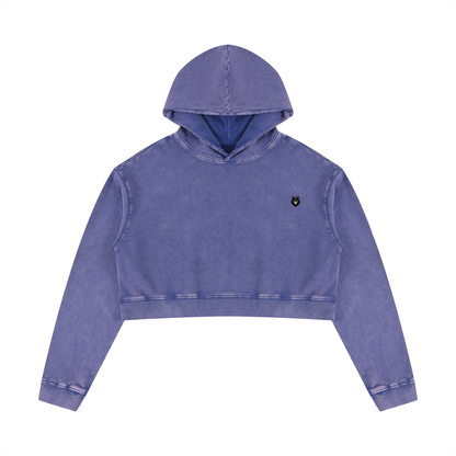 Loki & Ivy Women’s Mineral Washed Crop Hoodie