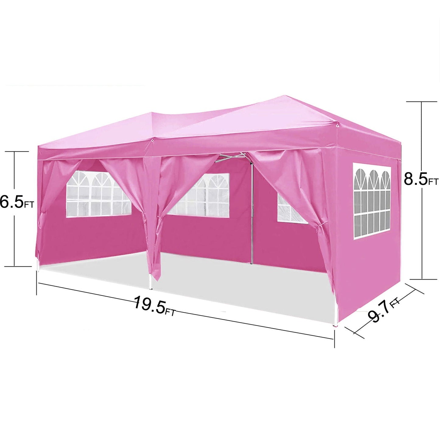 10'x20' EZ Pop Up Canopy Outdoor Portable Party Folding Tent with 6 Removable Sidewalls