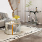 White Marble Pattern Round Coffee Table