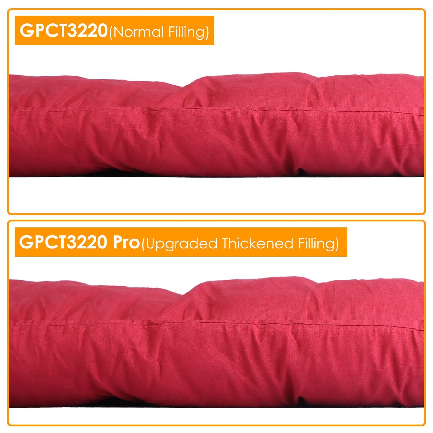 66.92x22.04in Thickened Chaise Lounger Cushion Recliner Rocking Chair Sofa Mat Deck Chair Cushion
