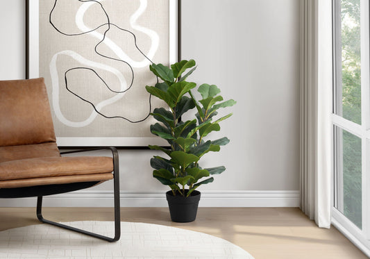 32" Tall Artificial Fiddle Tree Indoor Faux Plant