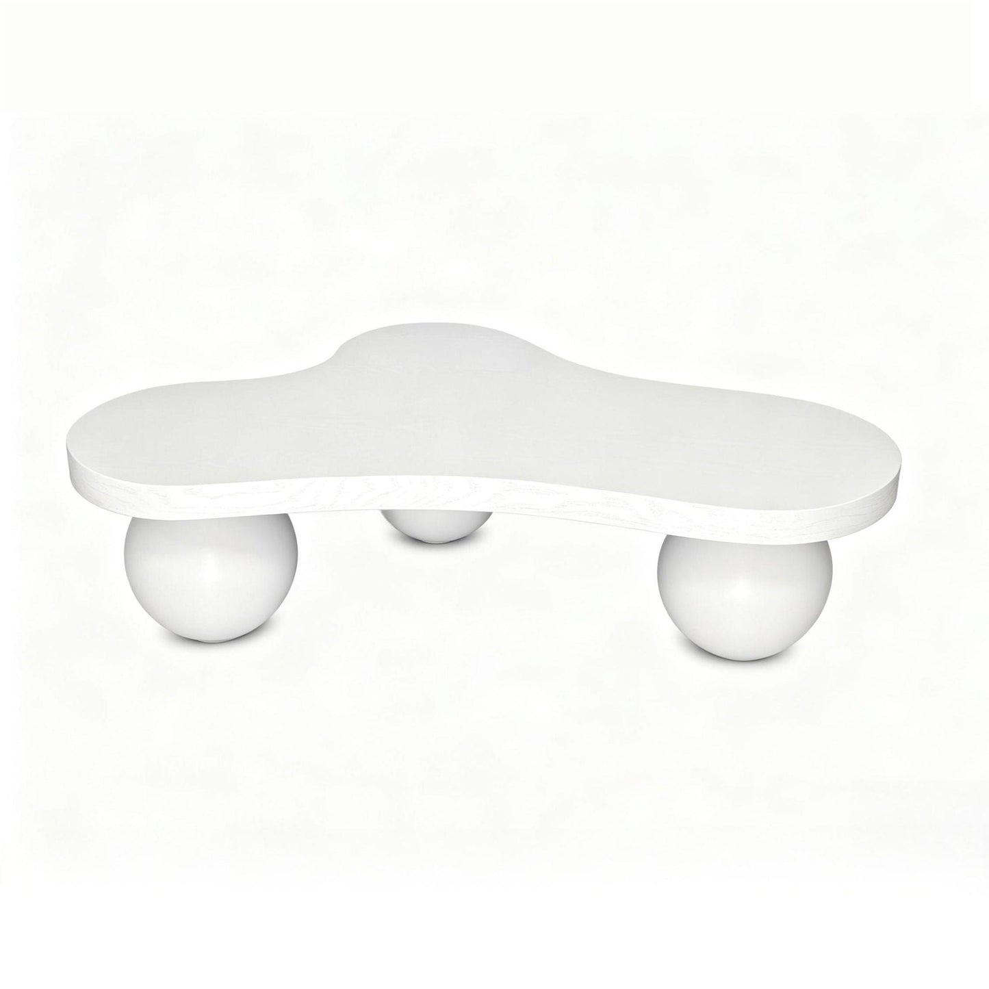 Cloud Shaped Coffee Table With 3 Ball Legs For Living Room