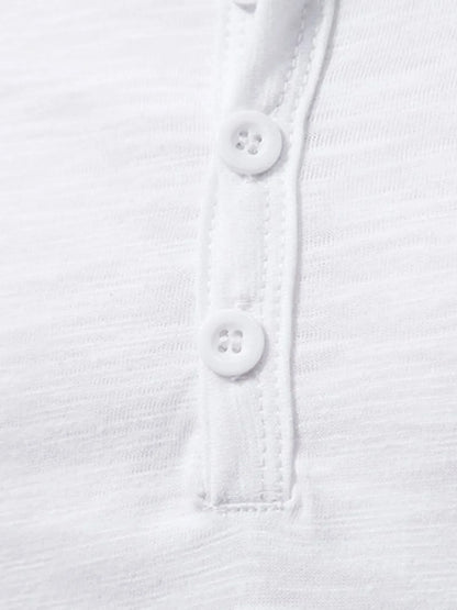 Men's Button Detail Short Sleeve Top