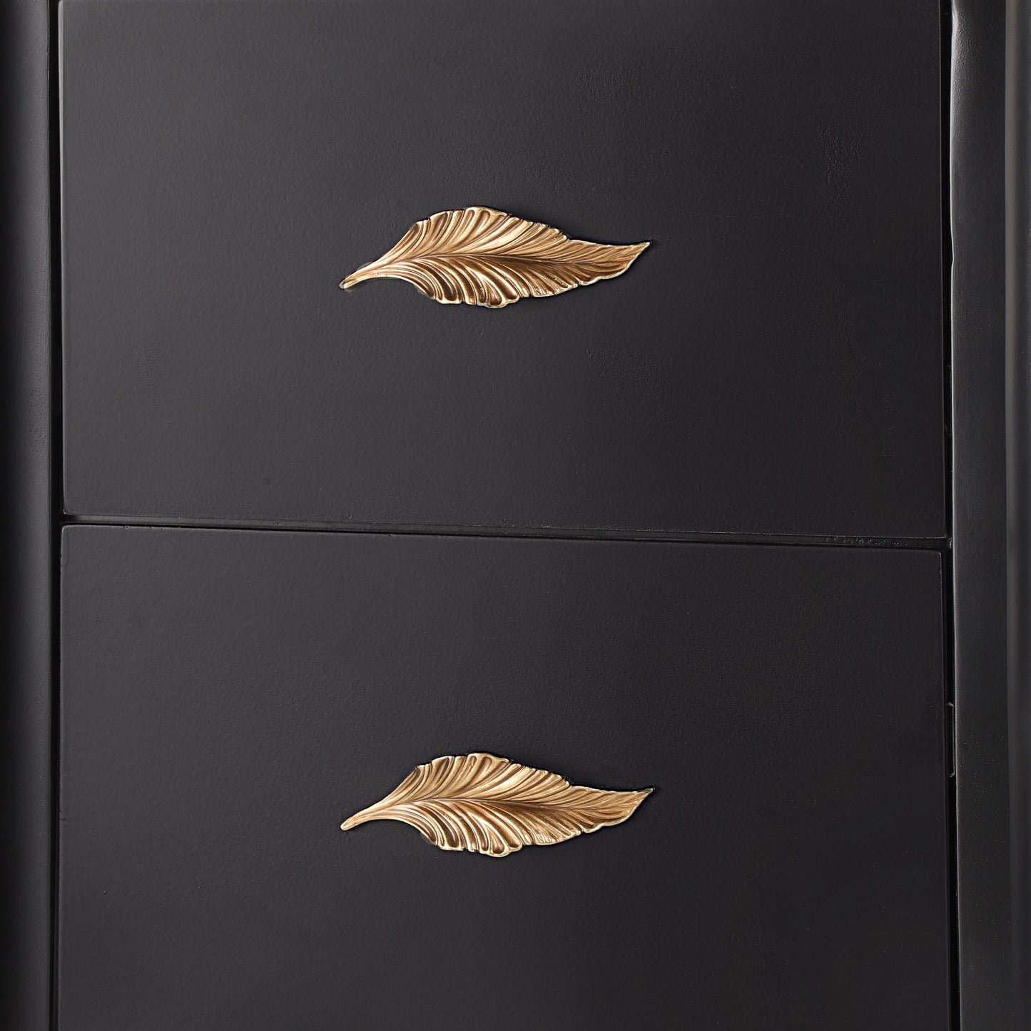 Contemporary 2 Drawers Nightstand with Curved Profile Design