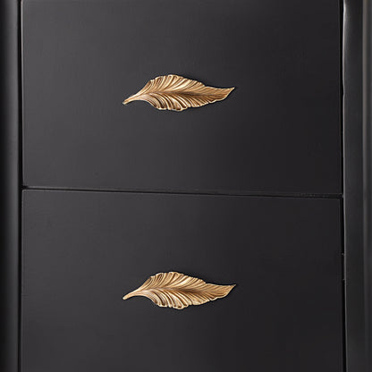 Contemporary 2 Drawers Nightstand with Curved Profile Design