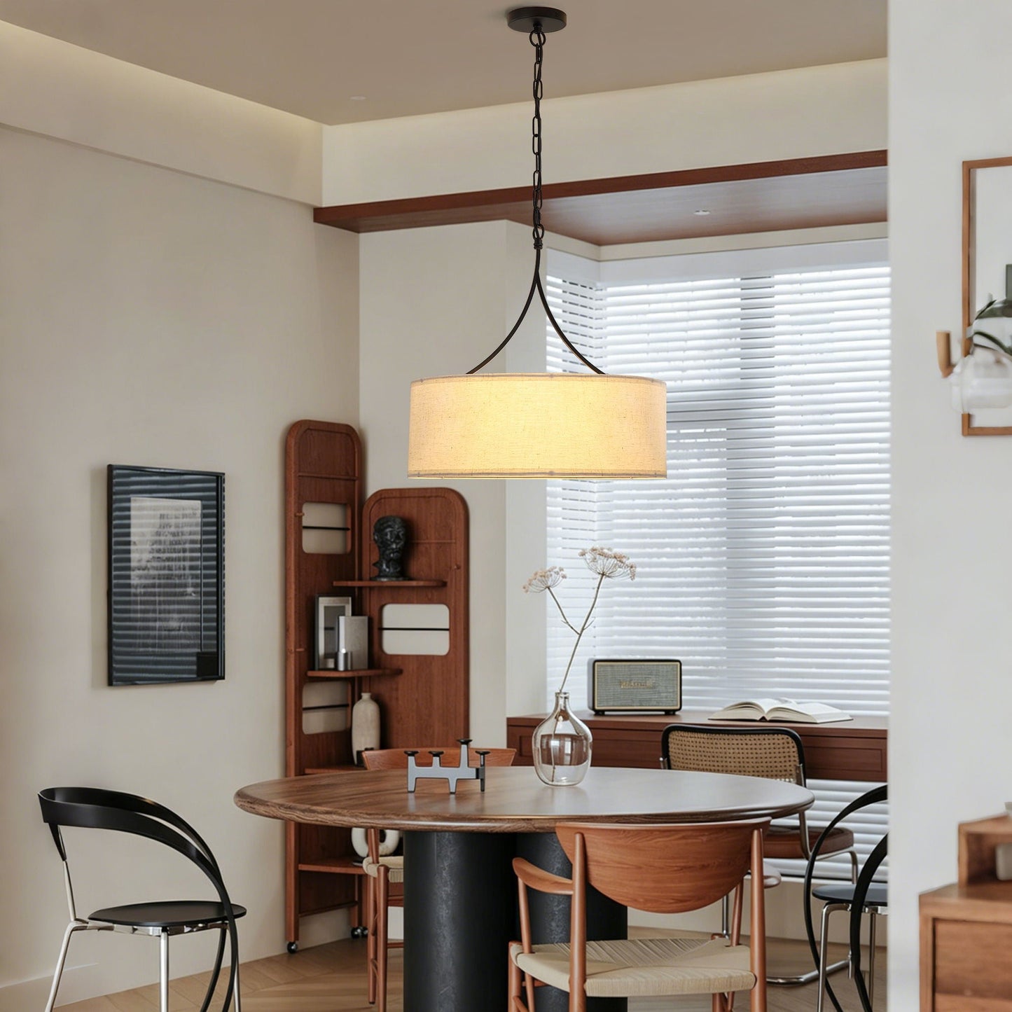 3 Light Drum Pendant Light