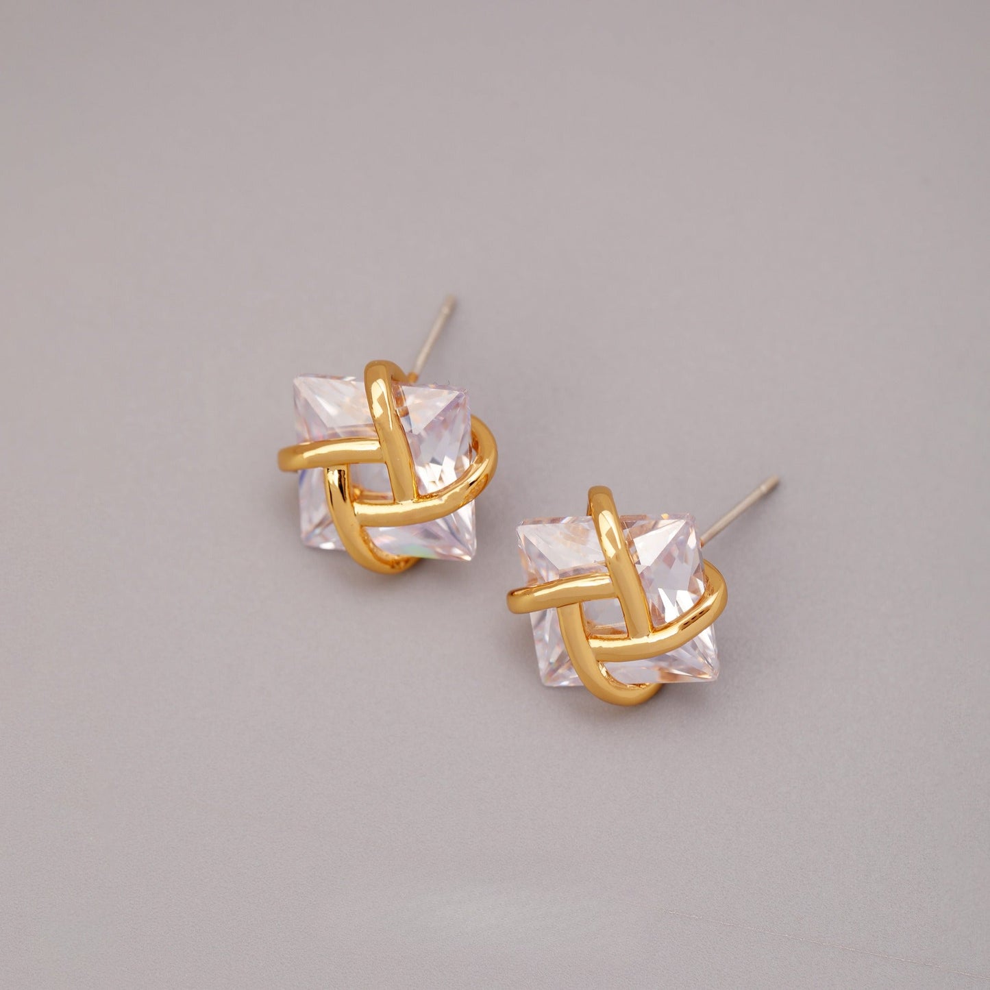 5A Gemstone Gold Plated Earrings
