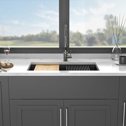 Quartz Kitchen Sink, Granite Composite Workstation Undermount