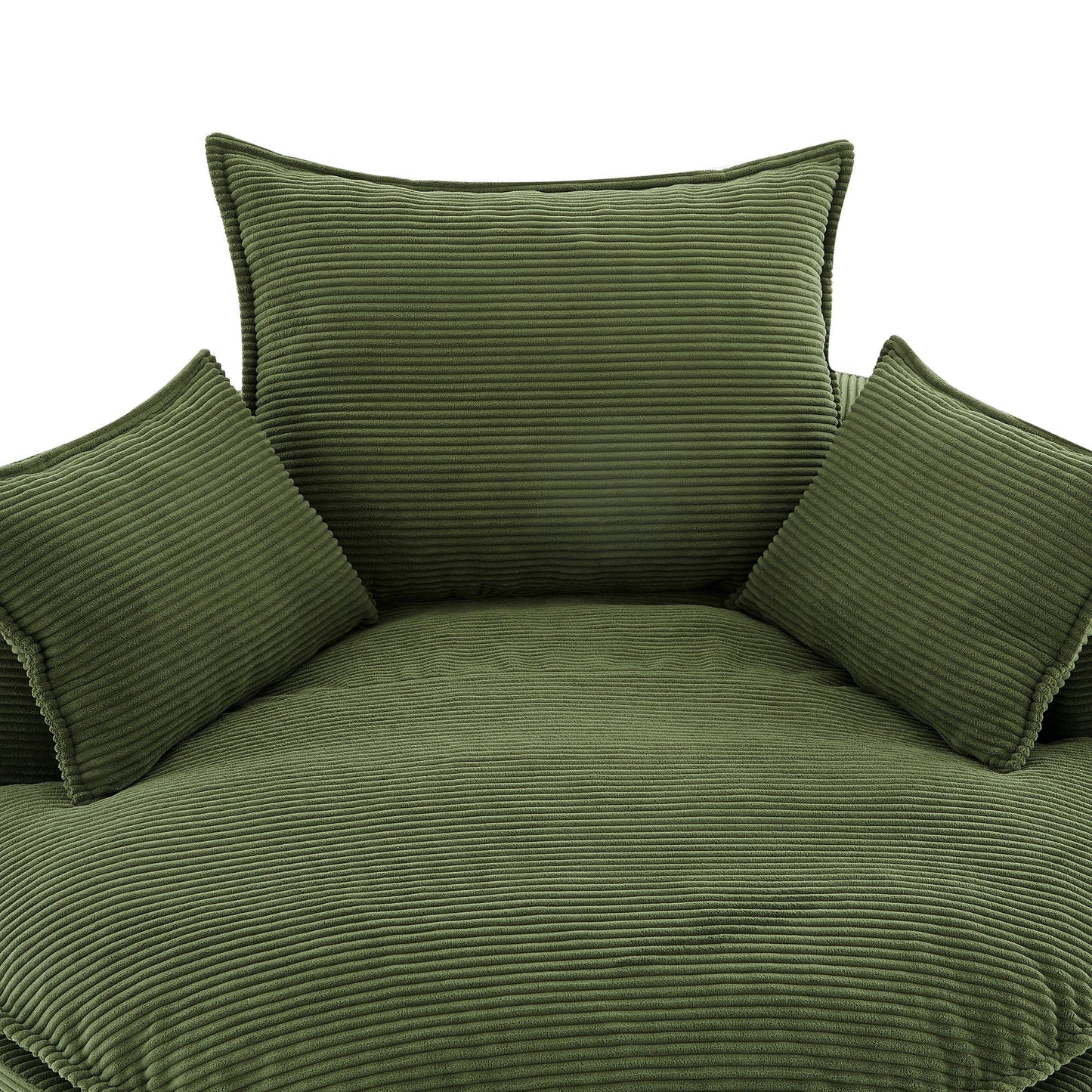 360° Swivel Accent Barrel Chair With Dual Layer Cushion And 3 Removable Pillows