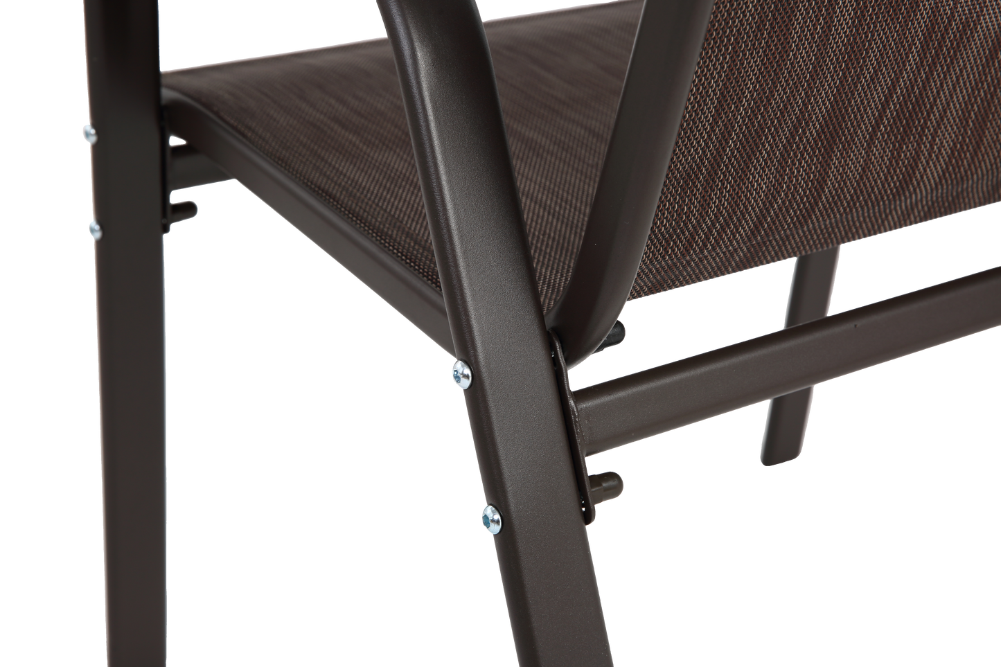 8 Piece Patio Chairs with Breathable Textilene Fabric - Brown