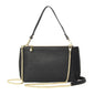 Genuine Leather simple shoulder bag women, stylish large capacity bag, tote purse double zipper, leather chain bag