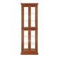 Curio Cabinet Lighted Curio Diapaly Cabinet With Adjustable Shelves And Mirrored Back Panel, Tempered Glass Doors (6 Tier), (E26 Light Bulb Not Included)