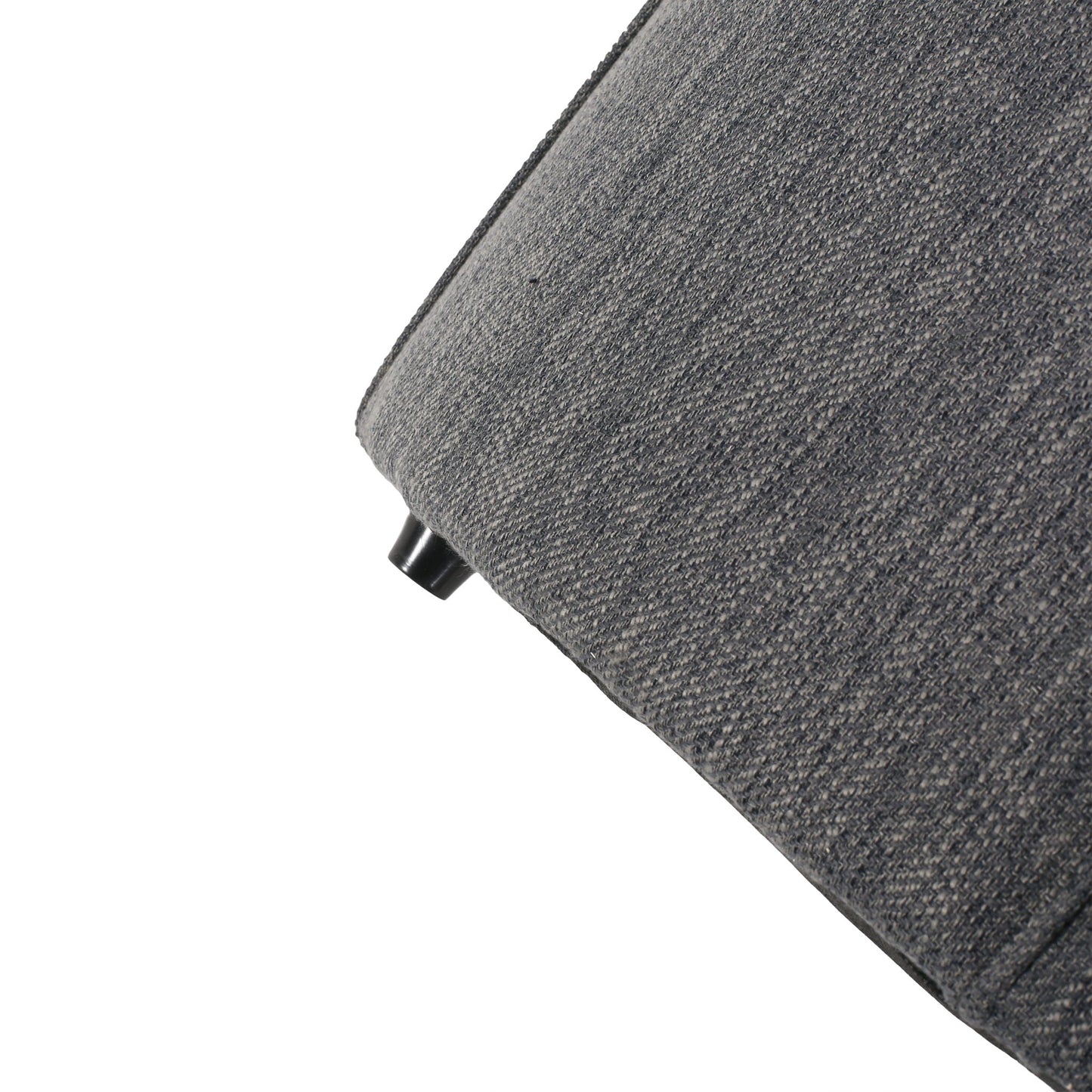 Contemporary Ottoman With Tonal Piping And Button Tuft Design