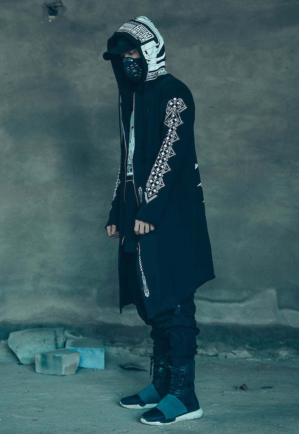 Sim507 Cyber Alien Trench Coat