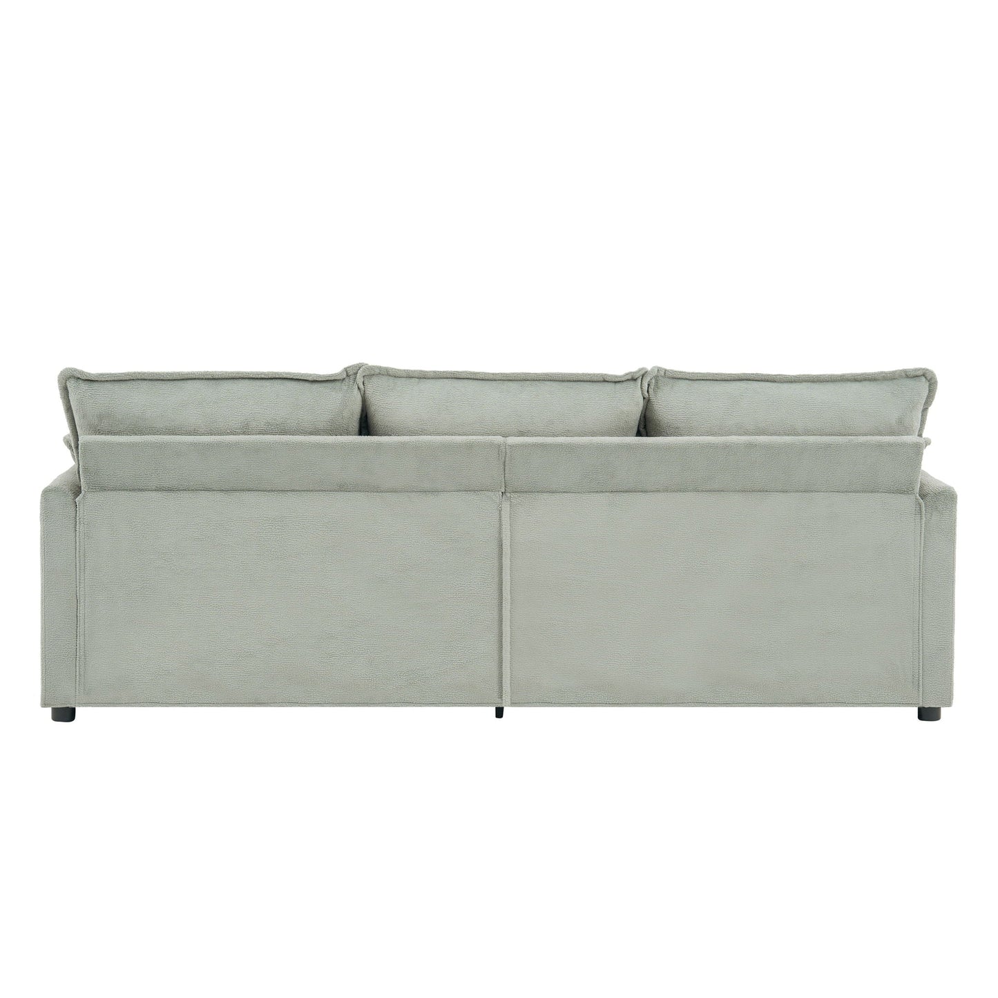 Modern 3 Seater Sofa With Side Storage Pockets For Living Room