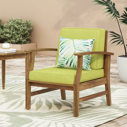 Perla Contemporary Club Chair with Water Resistant Cushion