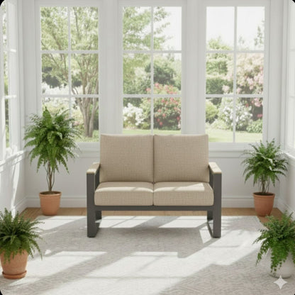 All-Weather Loveseat Sofa With Thick Cushions