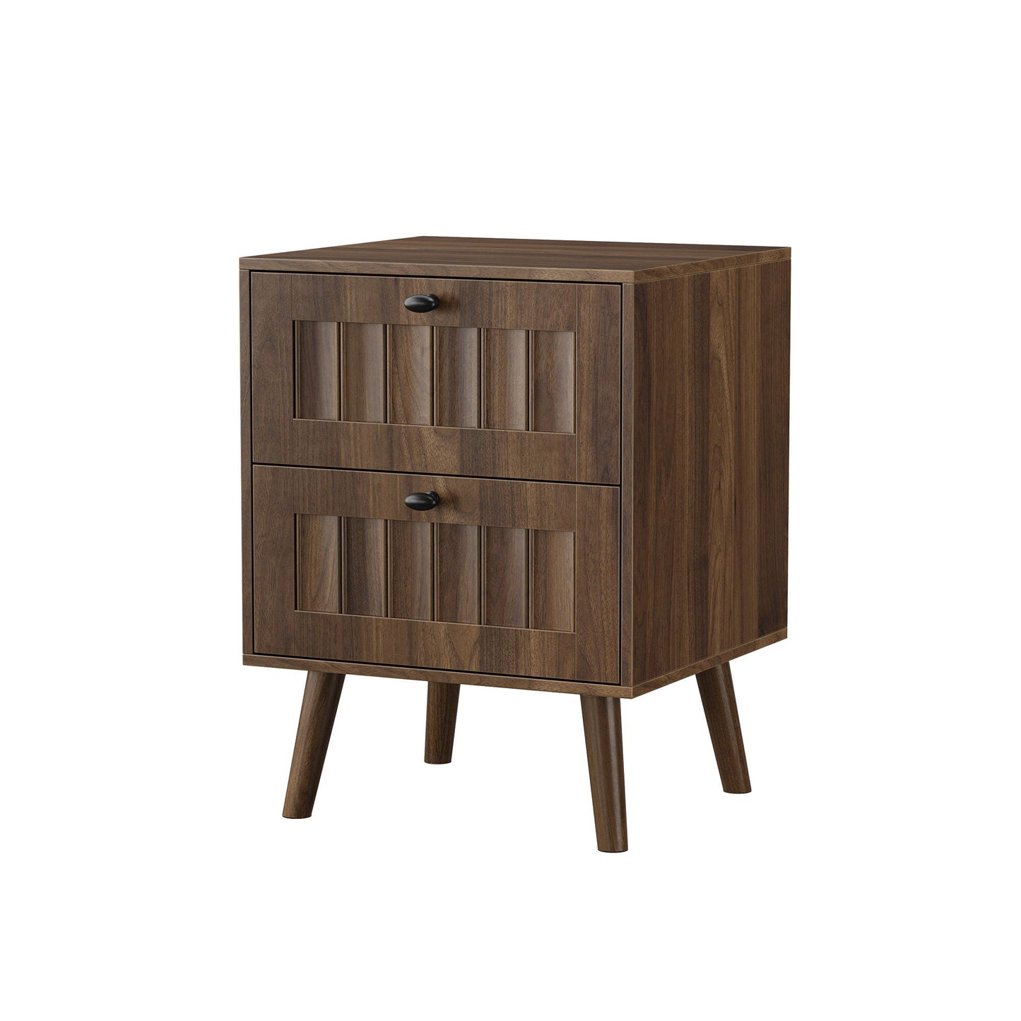 Double Drawer Bedside Table (Set of 2) - Walnut