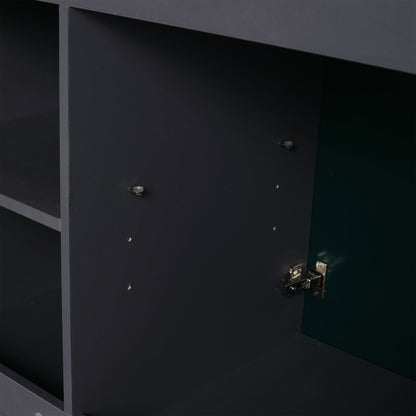 Contemporary Freestanding Bathroom Vanity With Resin Sink & Soft-Close Cabinet Doors