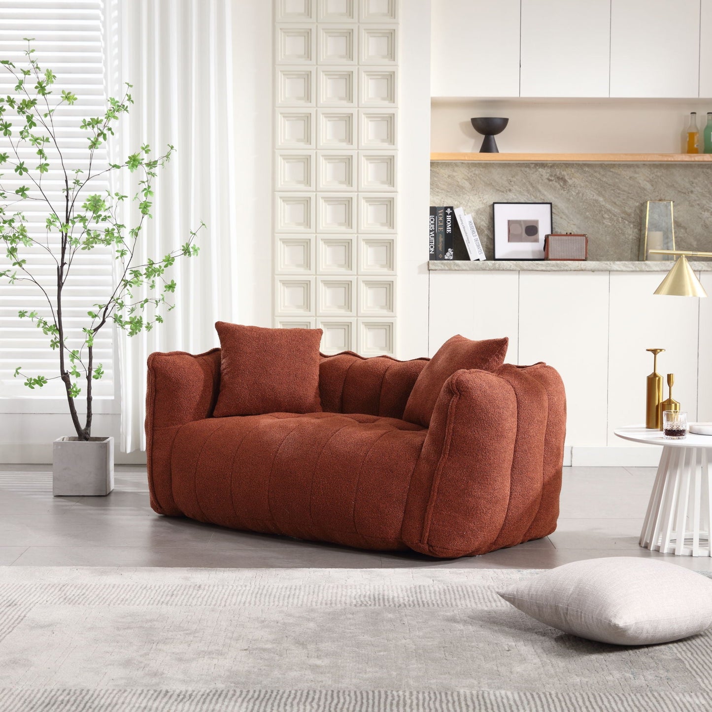 Cozy Beanbag Chair With High Resilience Foam Core For 2