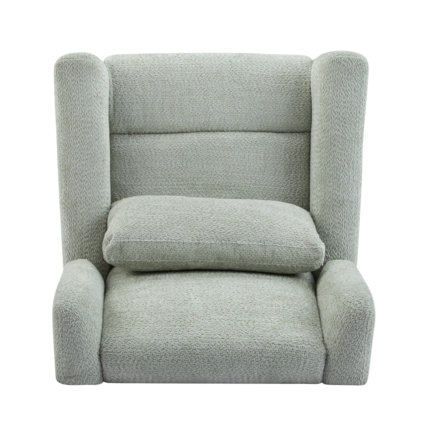 Power Recliner Chair Swivel with Boucle Upholstery and 360° Swivel