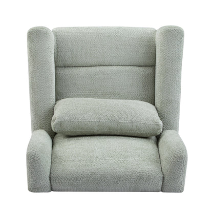 Power Recliner Chair Swivel with Boucle Upholstery and 360° Swivel