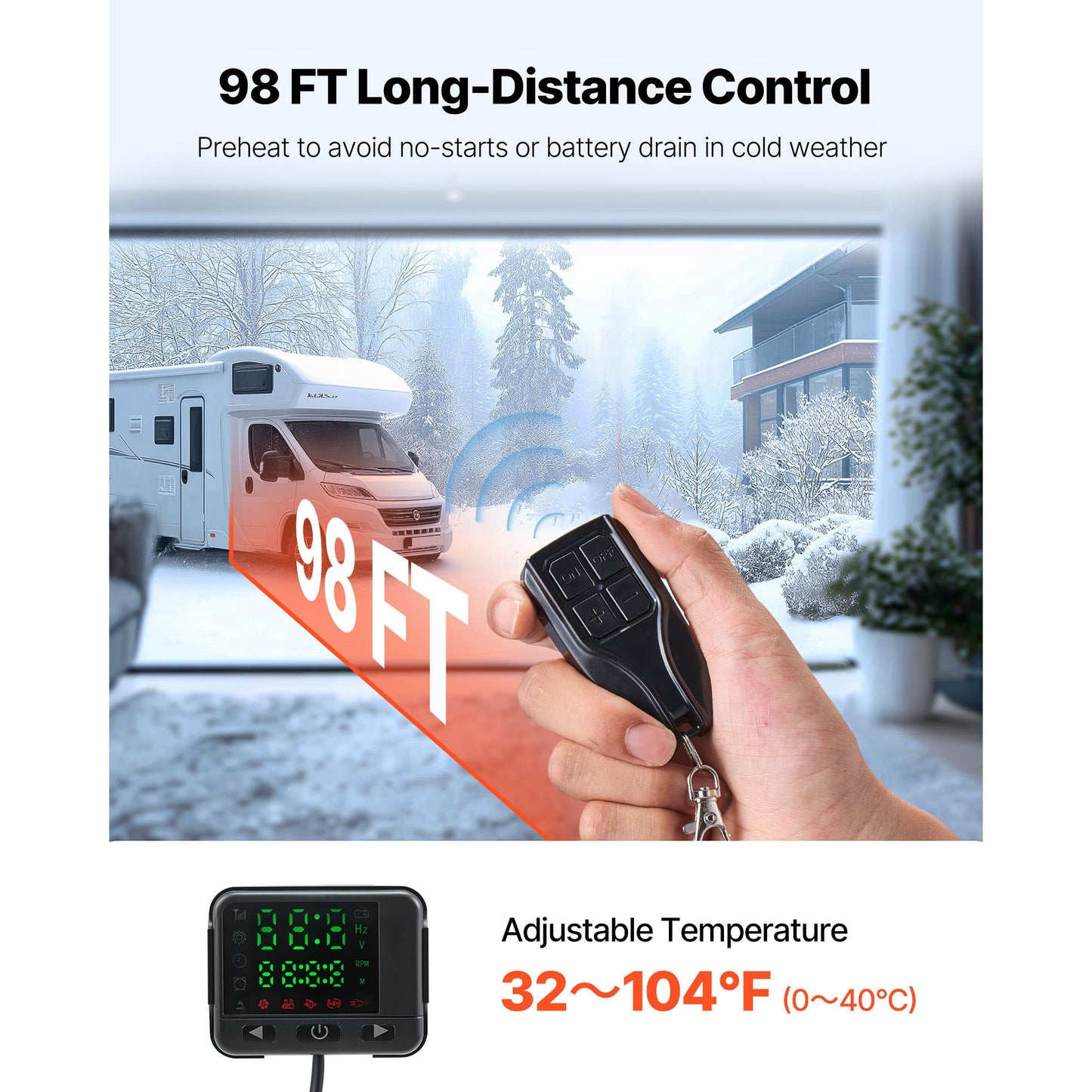 Diesel Air Heater Diesel Parking Heater 8 kW DC 12-24 V Digital Display