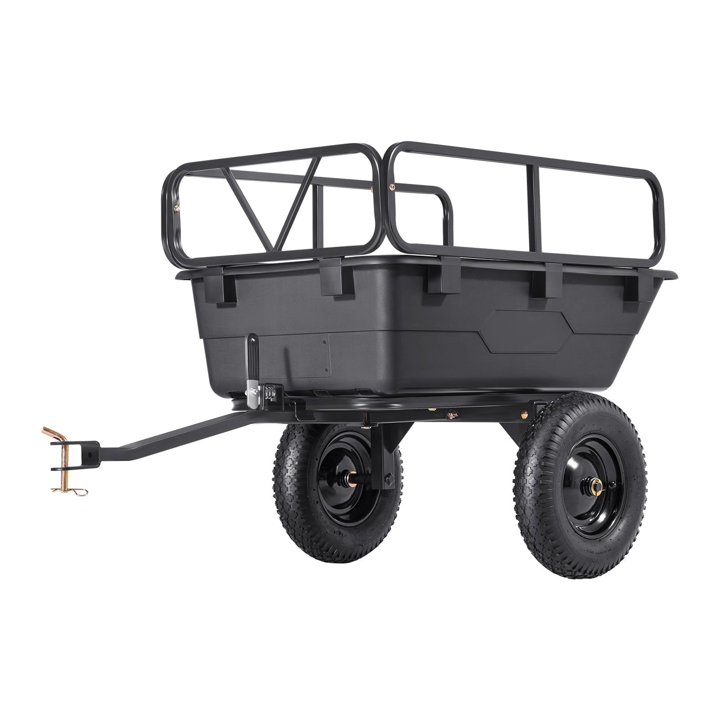 Dump Trailer 500 lbs 10 Cu. Ft Tow Behind Plastic Garden ATV Trailer Cart