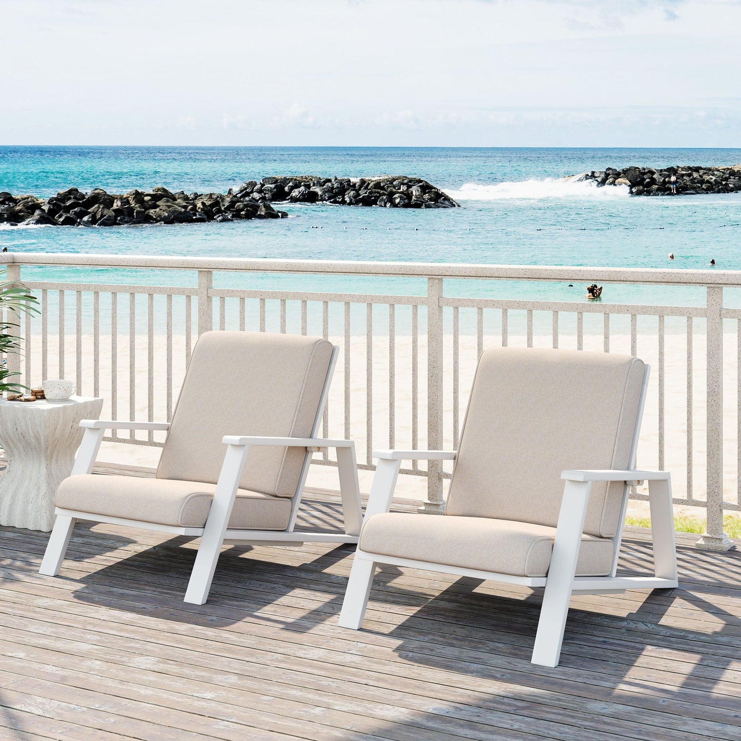 Outdoor Patio Lounge Chair Set of 2