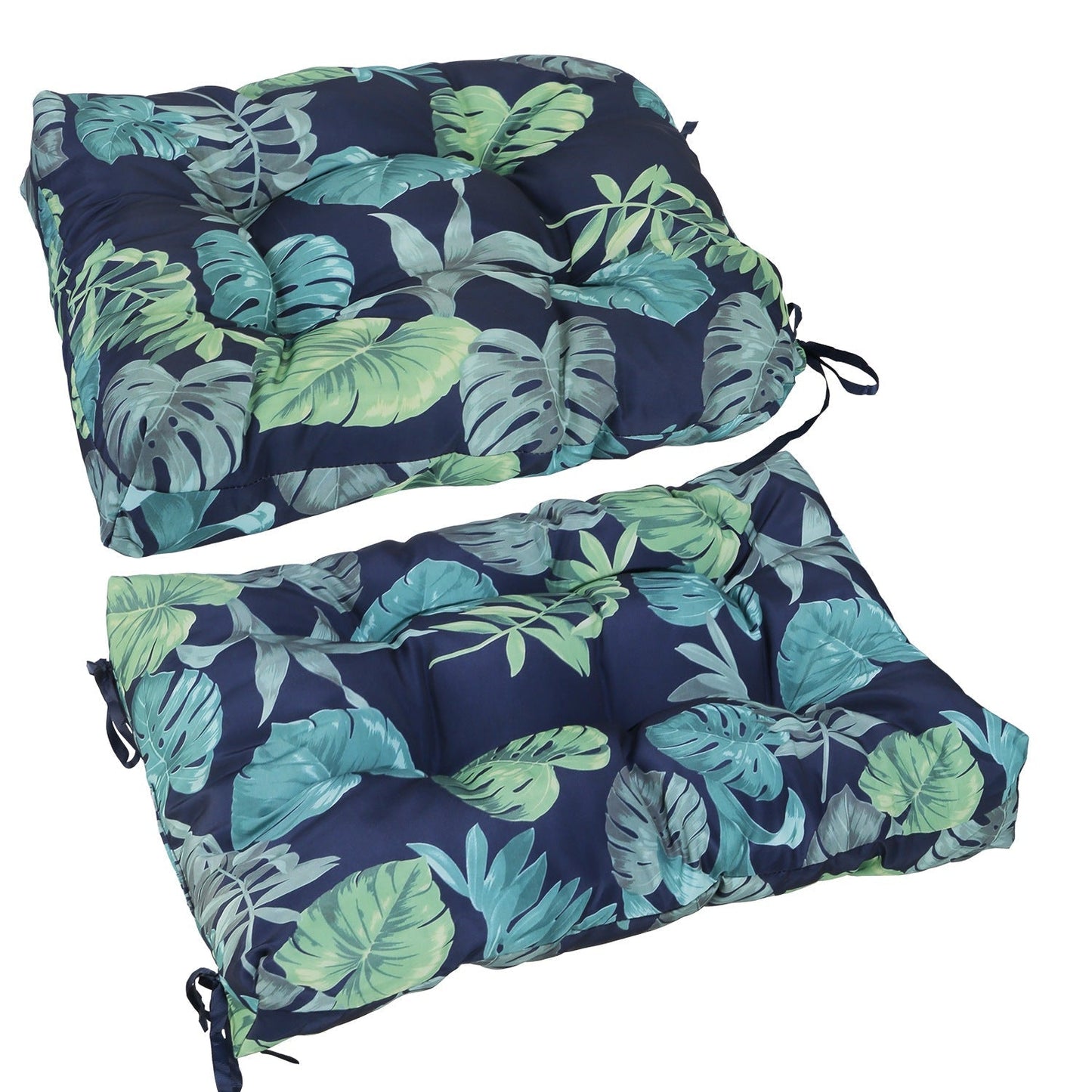 2Pcs Waterproof Rocking Chair Cushion Upper And Lower Back And Seat Sets with Non-Slip Ties Oxford Cloth Surface Polyester Filling Comfortable for Ind