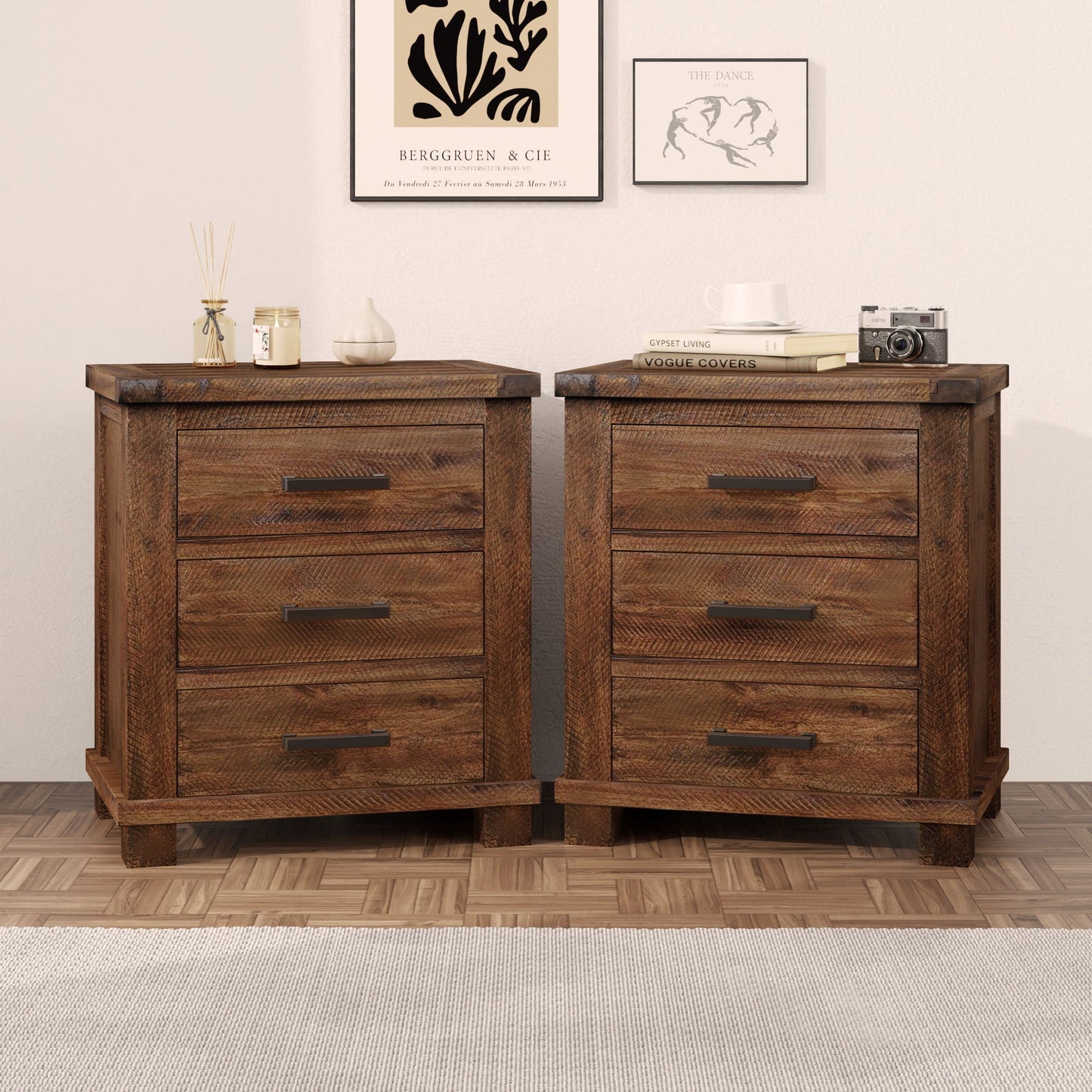 3 Drawer Nightstand