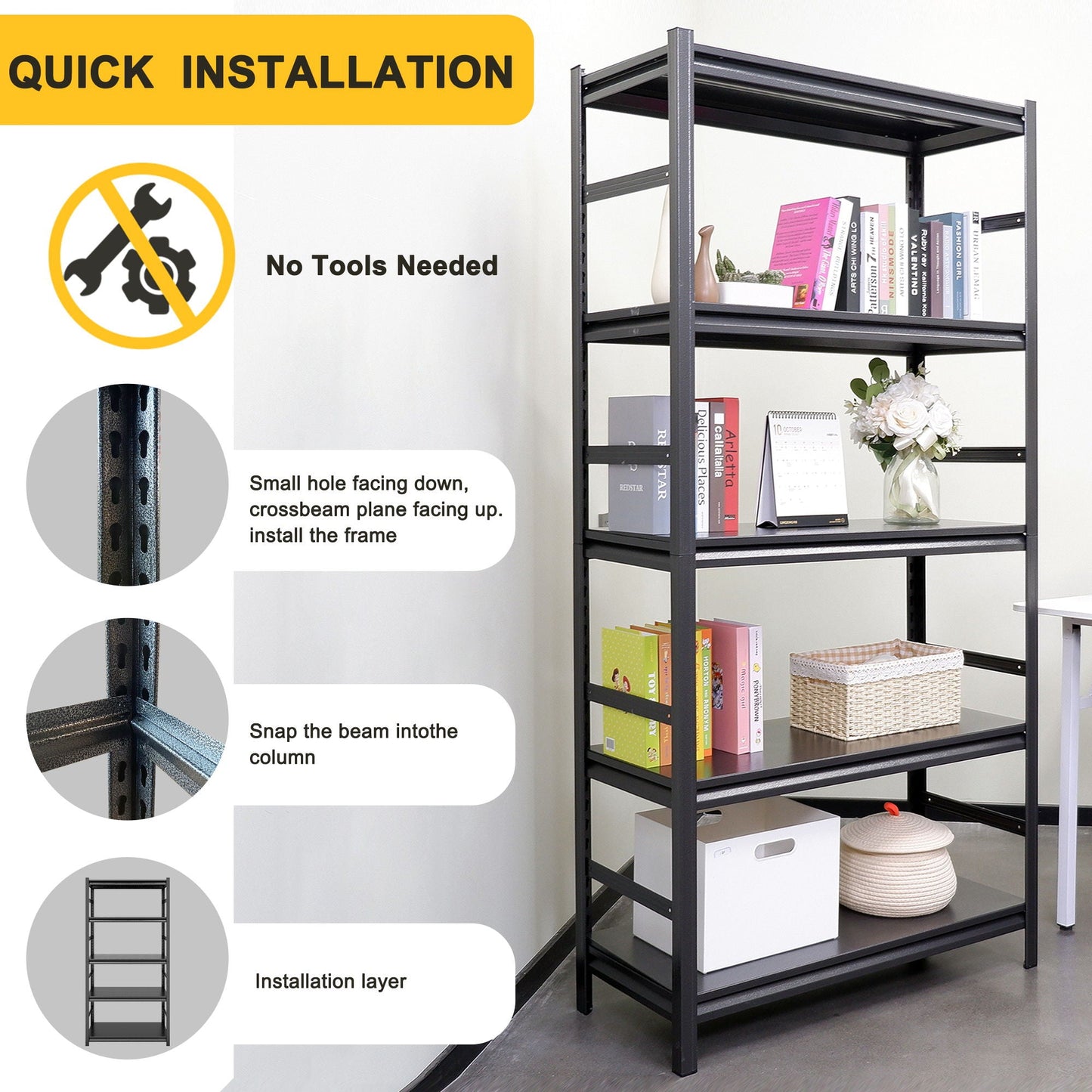 5 Tier Heavy Duty Shelving Unit Adjustable Shelving Units